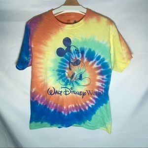 Mickey Mouse Walt Disney World Tie Dye Shirt Size Medium Pre Owned Hanes Disney